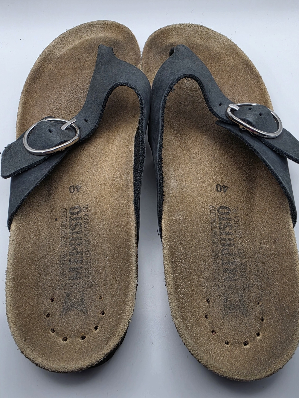 Mephisto Natalina Black Women's Comfort Sandal - Us 9 Eu 40 Cork Footbed - Picture 2 of 5